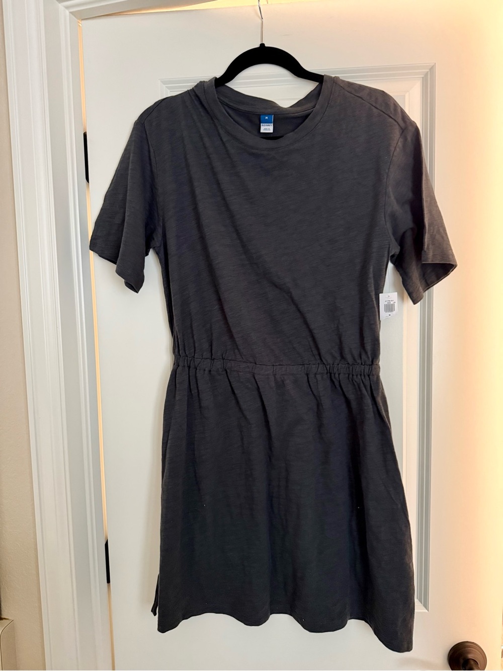 Old Navy Short-Sleeve Casual Dress - Charcoal Gray